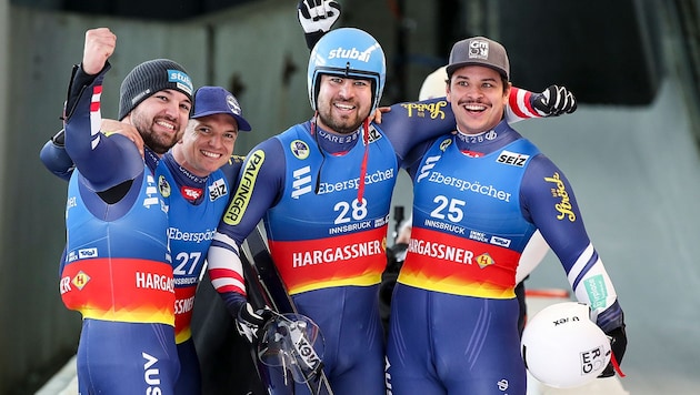 David Gleirscher, Wolfgang Kindl, Nico Gleirscher und Jonas Müller (von li. nach re.) (Bild: GEPA pictures)