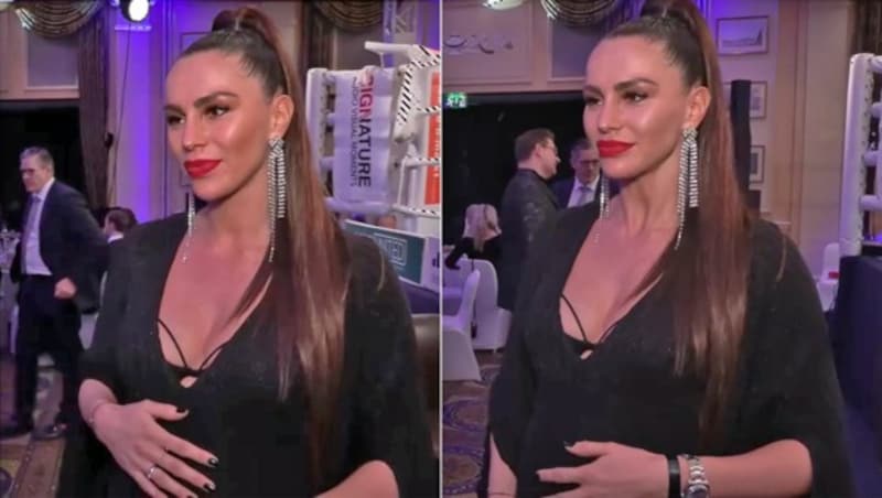 Sandra Nader bei der Bounce Fight Night im Dezember 2022 (Bild: krone.tv)