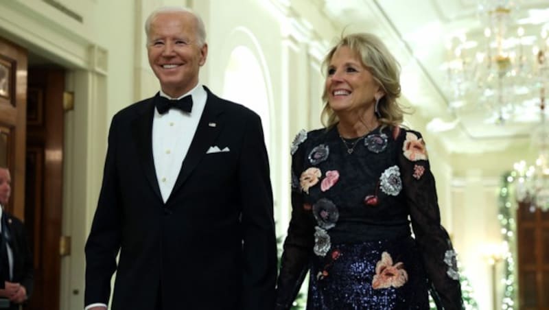 Joe Biden und Jill Biden luden ins Weiße Haus (Bild: APA/Kevin Dietsch/Getty Images/AFP )