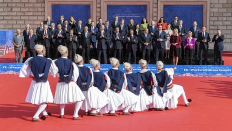 Die Staatschefs beim Westbalkan-Gipfel (Bild: APA/BKA/ANDY WENZEL)