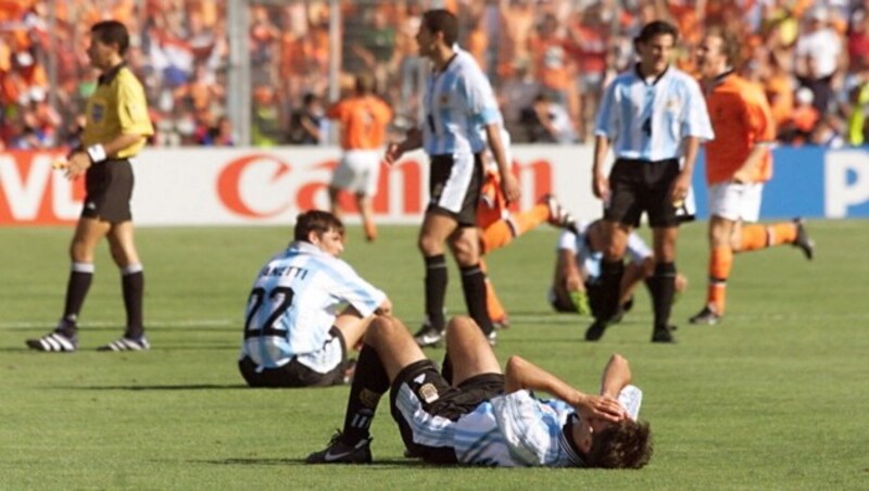 Argentinien gegen die Niederlande 1998 (Bild: AFP)