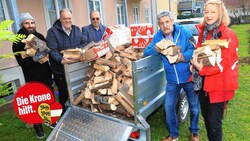 Die Brennholzlieferung reicht für viele warme Stunden in der Wohnung. (Bild: Hronek Evelyn)