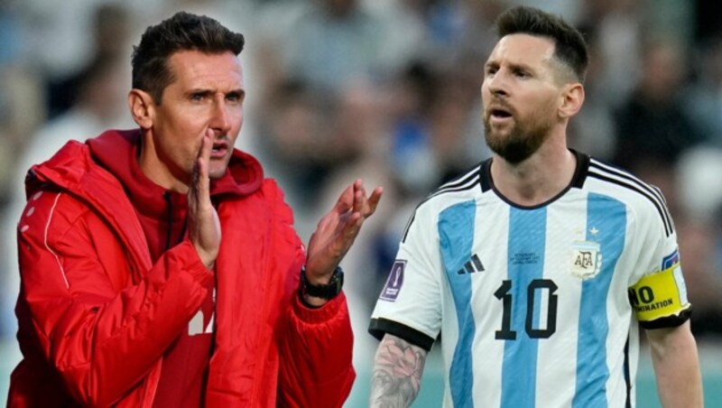 Miroslav Klose (li.) und Lionel Messi (re.) (Bild: AFP/GEPA Pictures/krone.at-kreativ)
