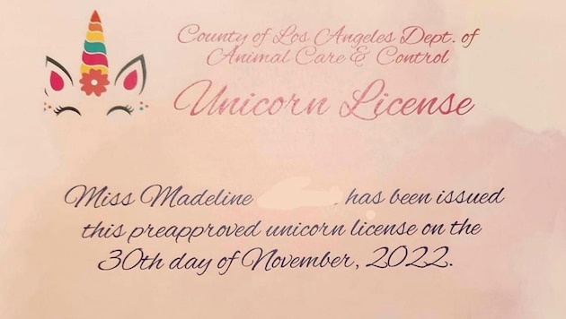 Beamte der Abteilung für Tierpflege und -kontrolle hatten Madeline die ungewöhnliche Genehmigung erteilt. (Bild: ASSOCIATED PRESS)