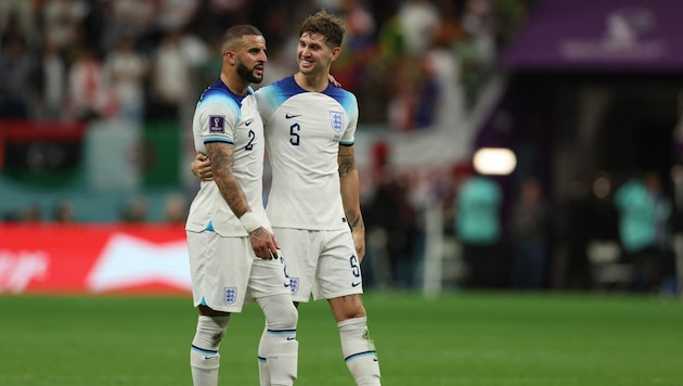 Kyle Walker (links) und John Stones (Bild: AFP or licensors)