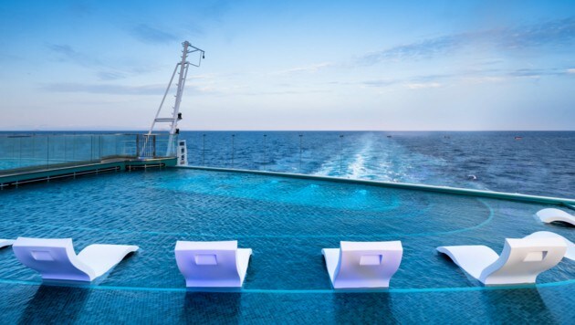 Nah am Wasser: Infinity-Pool am Heck der „Seascape“. (Bild: Ivan Sarfatti, MSC Cruises)