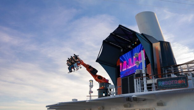 Zum ersten Mal auf See: der MSC RoboCoaster, der alle Adrenalinjunkies an Bord begeistert (Bild: MSC Cruises)