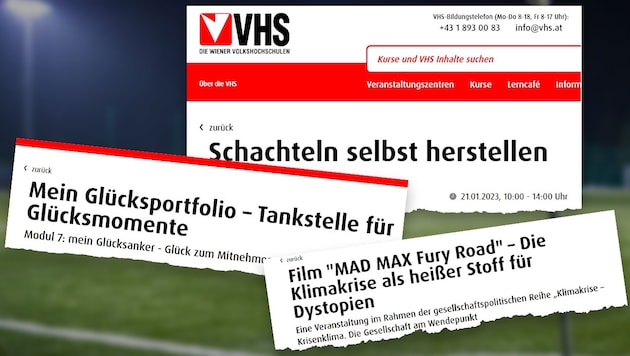 Auszug aus dem aktuellen Kursprogramm. (Bild: VHS, Krone KREATIV)