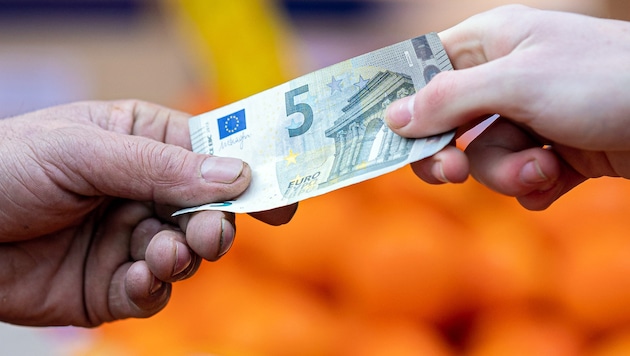 Die Mehrheit der Menschen in Österreich will auch in Zukunft nicht auf Bargeld verzichten. (Bild: APA/dpa/Moritz Frankenberg)