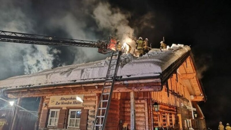 Die Floriani konnten das Feuer löschen. (Bild: Freiwillige Feuerwehr Strobl)