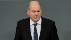 Deutschlands Bundeskanzler Olaf Scholz am Mittwoch in einer Regierungserklärung im Deutschen Bundestag (Bild: Associated Press)