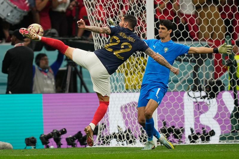 Theo Hernandez traf gegen Marokko. (Bild: Associated Press)