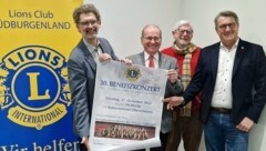 Lionsclub Präsident Alois Schedl (2. von links) mit seinem Team Michael Plank, Reinhold Schranz und Alfred Kollar. (Bild: Franz Weber)