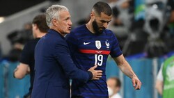 Didier Deschamps (l.) und Karim Benzema (Bild: APA/AFP/POOL/FRANCK FIFE)