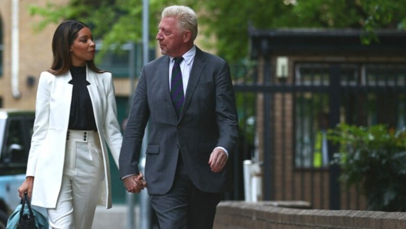 Boris Becker und seine Lilian (Bild: APA/AFP/Adrian DENNIS)