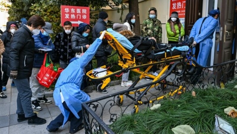 Das Gesundheitswesen steht in China bereits vor dem Kollaps. (Bild: AFP)