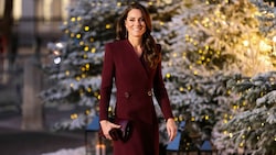 Die britische Prinzessin Catherine von Wales kommt am 15. Dezember 2022 zu ihrem „Together At Christmas Carol Service“ in der Westminster Abbey in London. (Bild: APA/AFP/Photo by Richard Pohle)