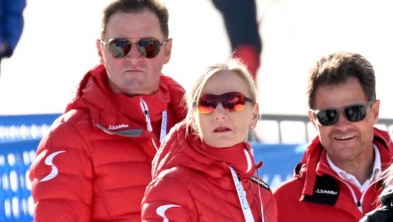 Patrick Ortlieb, Roswitha Stadlober und Herbert Mandl (von li. nach re.) (Bild: APA/BARBARA GINDL)