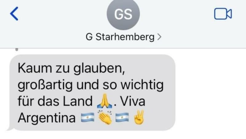 Das SMS von Georg Fürst Starhemberg an die „Krone“. (Bild: zVg)