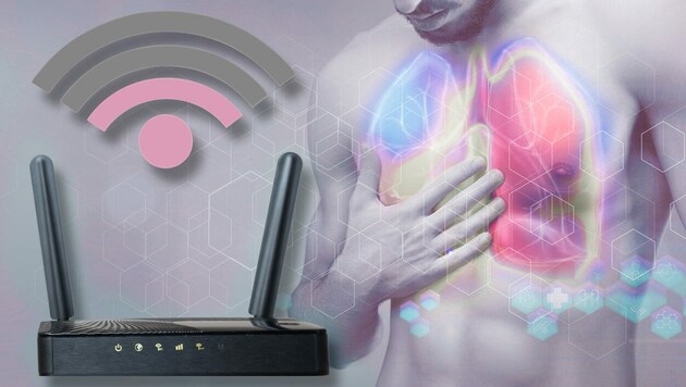 WLAN-Router könnten künftig dabei behilflich sein, Atemwegserkrankungen zu erkennen. (Bild: stock.adobe.com, Krone KREATIV)