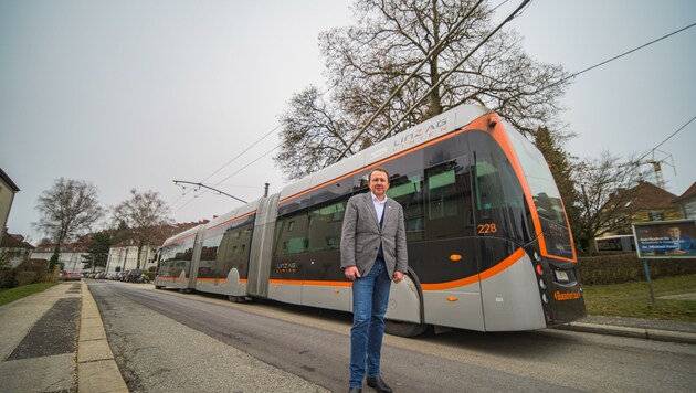 Solche O-Busse will Stadtchef Matthias Stadler auch in der Hauptstadtregion um St. Pölten einsetzen. (Bild: Josef Vorlaufer)