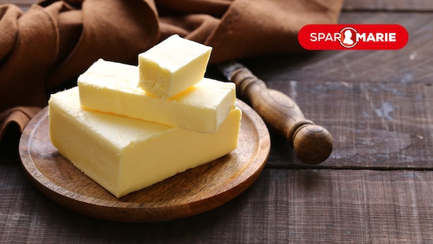 Die Preise für Butter sind heuer in die Höhe geschossen. Wir zeigen, wie es auch günstiger geht. (Bild: Olga Kriger - stock.adobe.com)