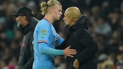 Erling Haaland und Pep Guardiola (Bild: Copyright 2022 The Associated Press. All rights reserved)