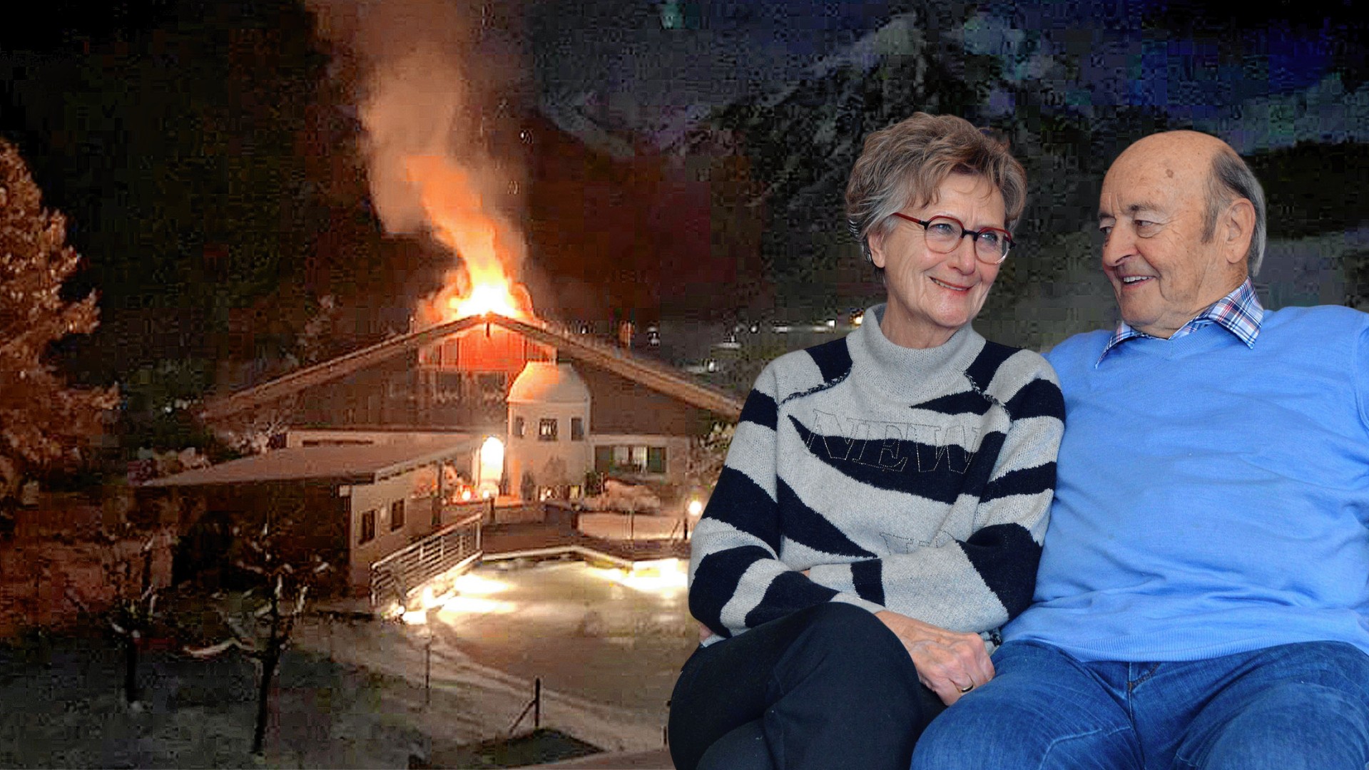 Über den Dachfirst hinaus loderte am 12. Dezember das Feuer. Ute und Herbert Baldauf können Weihnachten wieder daheim feiern. (Bild: zoom.tirol)