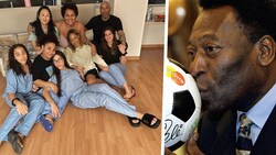 Zu Weihnachten hat sich die Familie von Brasiliens Fußball-Legende Pelé im Albert-Einstein-Hospital in São Paulo an seinem Krankenbett versammelt. (Bild: APA/AFP/Franck FIFE, instagram.com/iamkelynascimento)