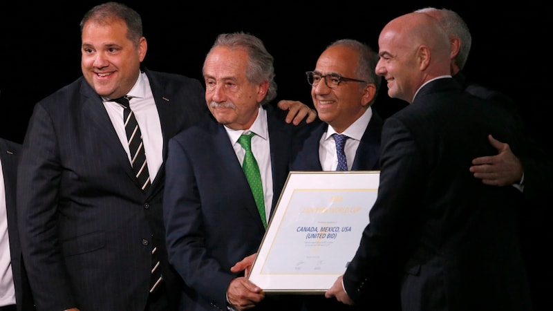 The 2026 World Cup will be held in Canada, Mexico and the USA. (Bild: AP)