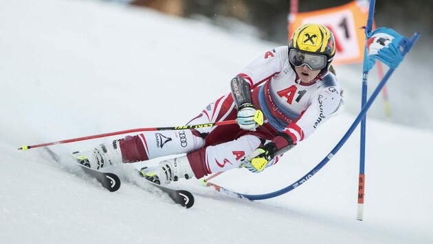 Nina Ortlieb greift jetzt auch im Riesentorlauf wieder an. (Bild: Maurice Shourot)