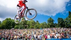 Valentina Höll gewann WM-Gold im Mountanbike- Downhill. (Bild: MAXIME SCHMID)