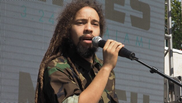 Jo Mersa Marley bei einem Auftritt im Jahr 2018 in Miami (Bild: Tina Paul / Camera Press / picturedesk.com)