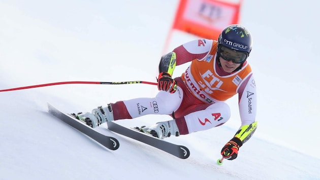 2022 raste Lukas Feurstein im Super-G von Bormio zu seinen allerersten Weltcuppunkten. (Bild: GEPA pictures)