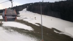 Grün statt weiß - derzeit schaut es in vielen Skigebieten, wie hier am Hochficht, nicht so berauschend aus. (Bild: Schütz Markus)