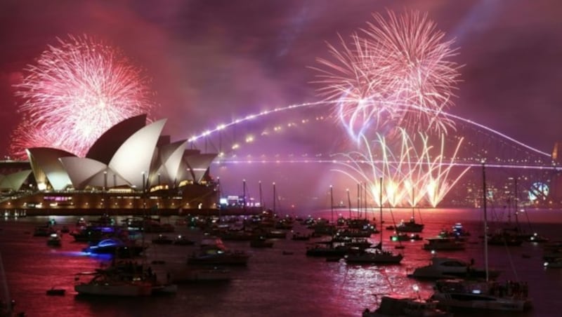 Das Silvester-Feuerwerk in Sydney wird jedes Jahr von Millionen von Zuschauern weltweit verfolgt- (Bild: AFP)