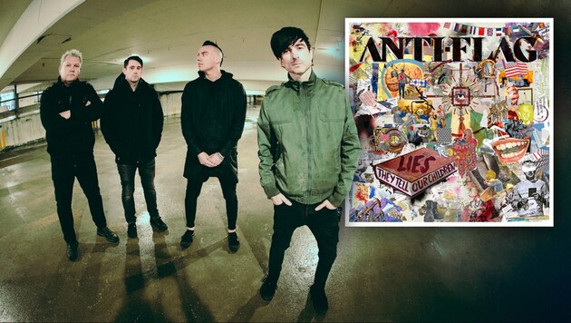 Der Politkritik nicht müde: Anti-Flag (Bild: Josh Massie, Spinefarm Records, Krone KREATIV)