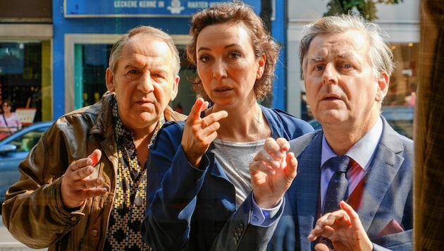 Wolf Bachofner, Ursula Strauss, Johannes Silberschneider (Bild: ORF/MR Film/Petro Domenigg)