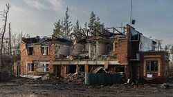 Ein zerstörtes Haus in der Region Donezk Anfang Jänner (Bild: Sameer Al-Doumy/AFP)