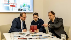 VPNÖ-Landesgeschäftsführer Bernhard Ebner, Tobias Mayer und Dietmar Pichler. (Bild: VPNÖ)