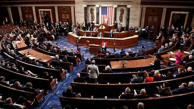 Az amerikai képviselőház (Bild: APA/AFP/Olivier Douliery)
