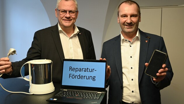 Bürgermeister Thomas Steiner (li.) und Gemeinderat Gerald Hicke (Bild: zVg)