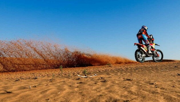 Bei der Rally Dakar gibt KTM im Wüstensand Gas. Was die Verkaufszahlen angeht, ist das Unternehmen aus Oberösterreich nicht zu stoppen. (Bild: GEPA pictures)