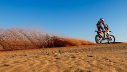 Bei der Rally Dakar gibt KTM im Wüstensand Gas. Was die Verkaufszahlen angeht, ist das Unternehmen aus Oberösterreich nicht zu stoppen. (Bild: GEPA pictures)