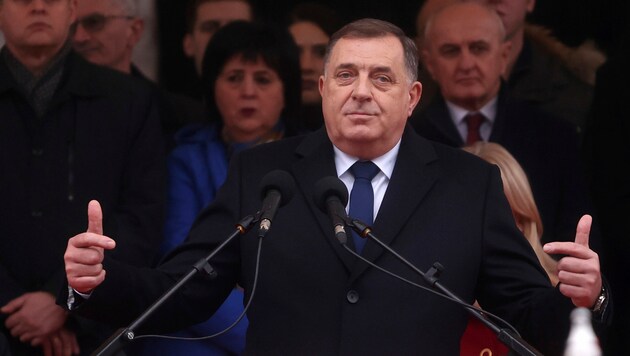 Milorad Dodik, Präsident der Republika Srpska, einer der zwei Entitäten von Bosnien und Herzegowina (Bild: Armin Durgut/AP)