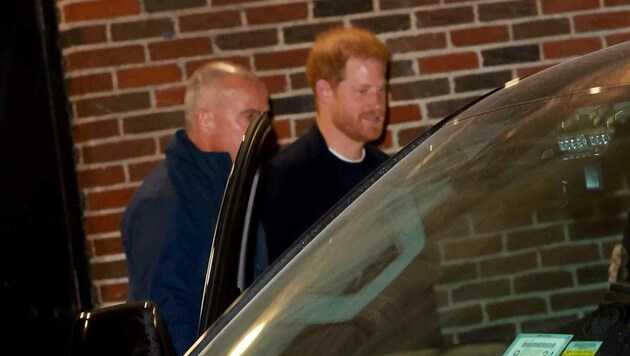 Prinz Harry nach der Aufzeichnung der „The Late Show“ in New York (Bild: www.PPS.at)