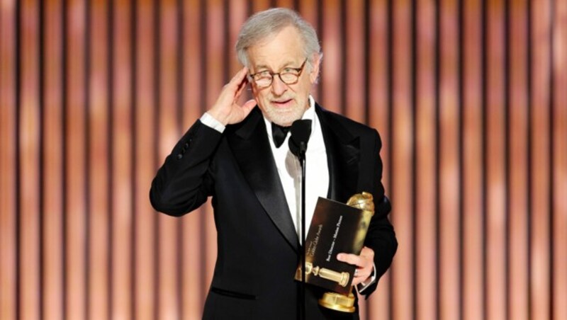 Steven Spielberg hat mit seinem Film „The Fabelmans“ den Golden Globe als bestes Filmdrama gewonnen. (Bild: APA/Rich Polk/NBC via AP)