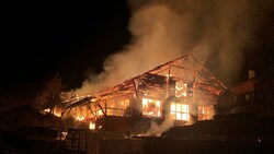 Brand eines Wirtschaftsgebäudes in Stall im Mölltal (Bild: zVg BfKdo)