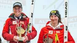 Michaela Heider und Michelle Niederwieser (re.) sorgten für einen perfekten Abschluss der Europacupsaison. (Bild: GEPA)