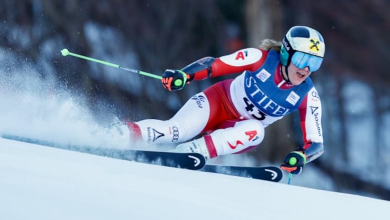 Magdalena Egger bestritt beim Weltcupfinale 2022 in Meribel ihren ersten Riesentorlauf, belegte Rang 22. (Bild: GEPA)